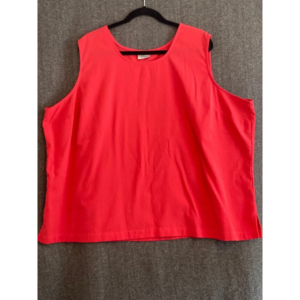 VTG Fashion Bug Top Red Orange Sleeveless Cami Women No Tag M